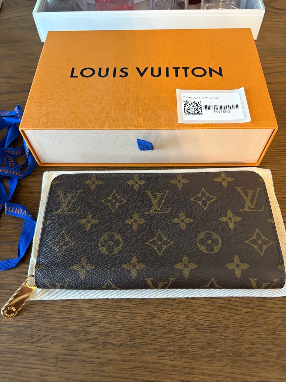 Louis Vuitton Zippy Wallet Monogram Fuchsia M41895 w/ Box & Dust Bag